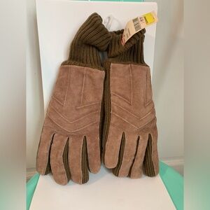 NWT Vintage Bradlees Split Cowhide & Nylon Men’s Gloves OS